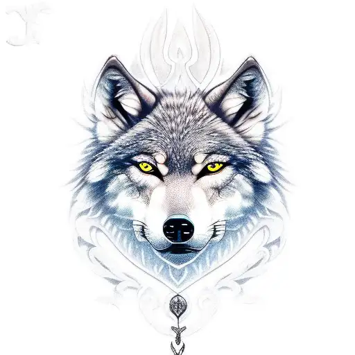 Watercolor Wolf Tattoo Design – Tattoos Wizard Designs