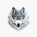 Meaningful wolf warrior angel tattoo design idea