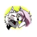 Wolf couple  tattoo design idea