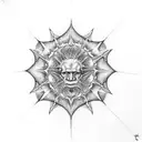 Michelangelo Creation of Adam hands touching flower of life tattoo design idea