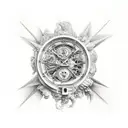 inspired by the art of da vinci, Michelangelo and dali tattoo design idea