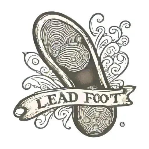 thumb print tattoo with words lead and foot written in it  tattoo design idea