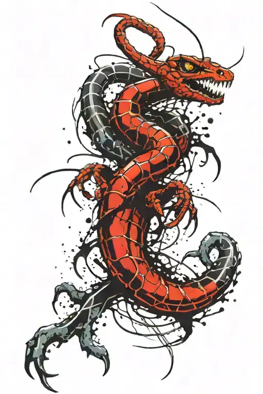 snake scorpion  tattoo design idea