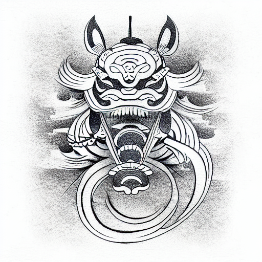 samurai tiger tattoo design idea