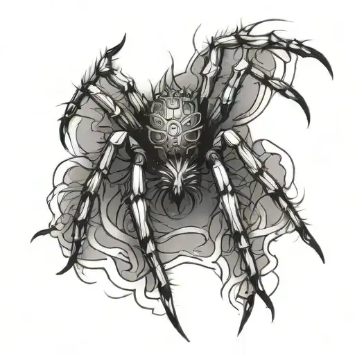 beautiful dangerous detailed spider tattoo design idea