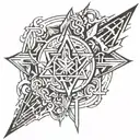 cyber sigilism tattoo sharp edges gothic inspired tattoo tattoo design idea