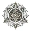 seal of solomon and cube of metatron archangel tattoo design idea