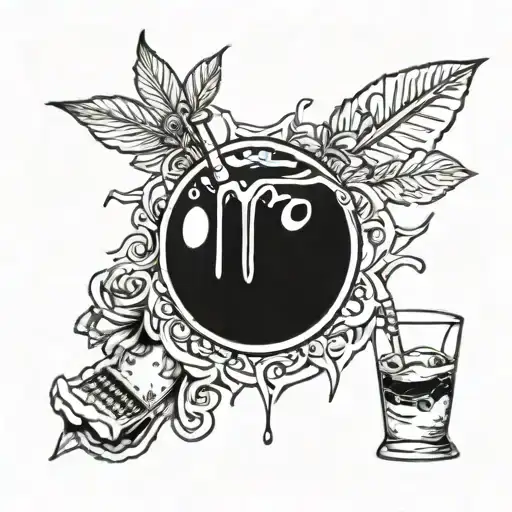 Juice Wrld 999 inspired tattoo incorporating musical elements tattoo design idea