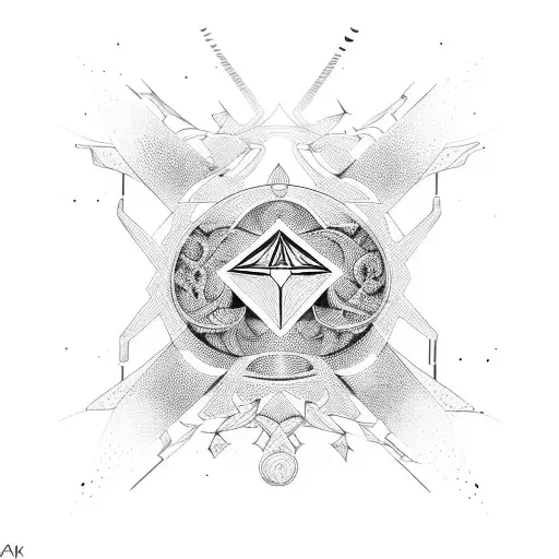 Abstract representation of Asperger's symbol tattoo design idea