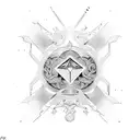 Abstract representation of Asperger's symbol tattoo design idea