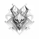 Abstract representation of Asperger's symbol tattoo design idea