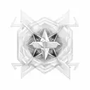 Abstract representation of Asperger's symbol tattoo design idea