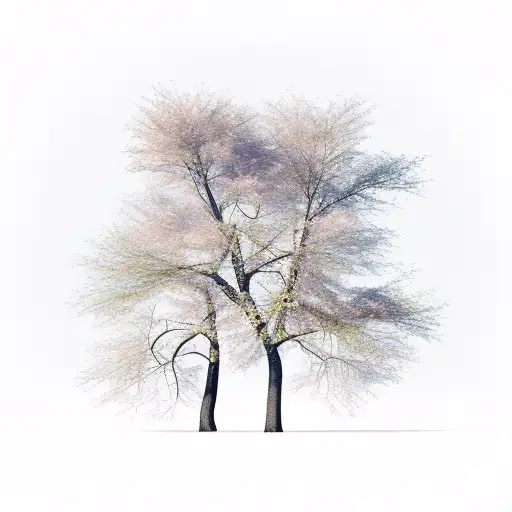 fall tree with no leaves tattoo design idea