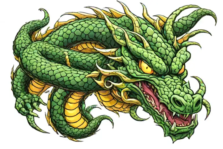 shenron dragon ball z tattoo design idea