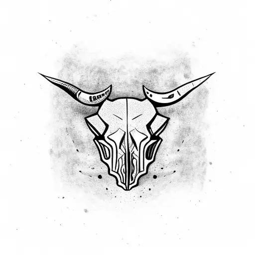 Bull Skull tattoo design idea