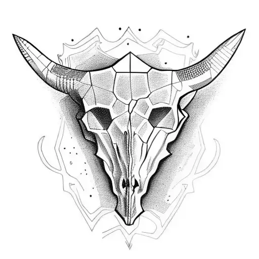 Bull Skull tattoo design idea