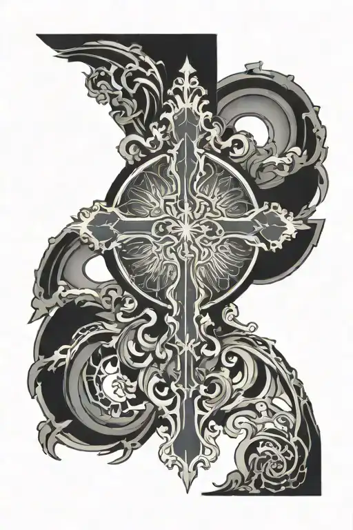 Catholic tattoo design idea