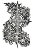 Catholic tattoo design idea