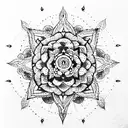 yoga, mandala, yama, niyama, yin, yang tattoo design idea