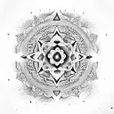 yoga, mandala, yama, niyama, yin, yang tattoo design idea