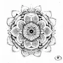 yoga, mandala, yama, niyama, yin, yang tattoo design idea