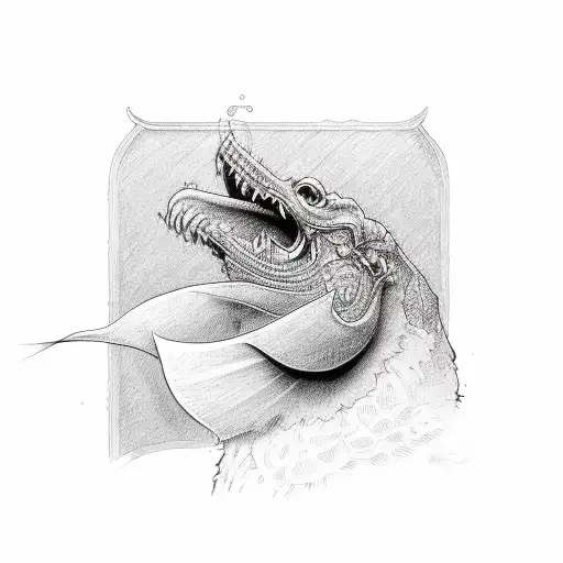 throat lines tattoo design idea