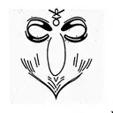 throat lines tattoo design idea