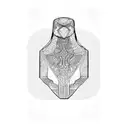 throat lines tattoo design idea