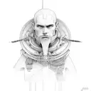 throat lines tattoo design idea