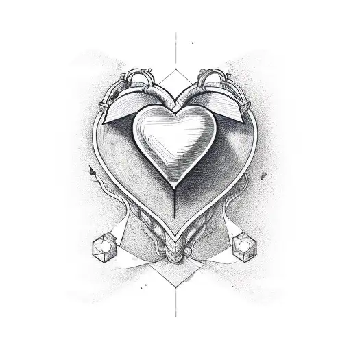 heart and plane tattoo design idea