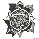 shatkona hindu symbol tattoo design idea