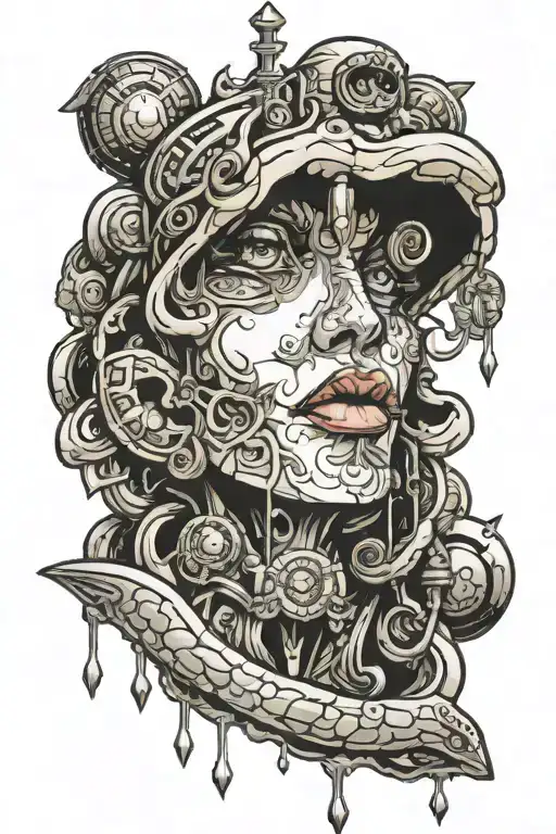 tattoo of babylon hanging from lips tattoo design idea