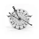 delicate Penny farthing tattoo design idea