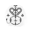 delicate Penny farthing tattoo design idea