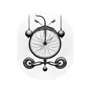 delicate Penny farthing tattoo design idea