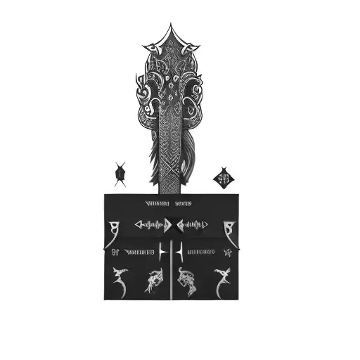 a viking with a sword tattoo design idea