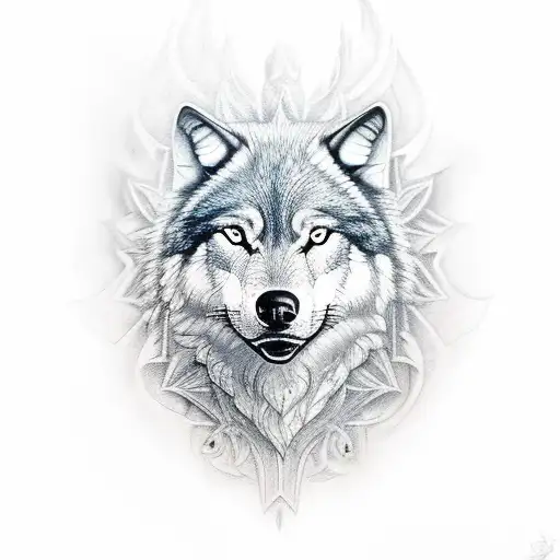 good wolf bad wolf  tattoo design idea