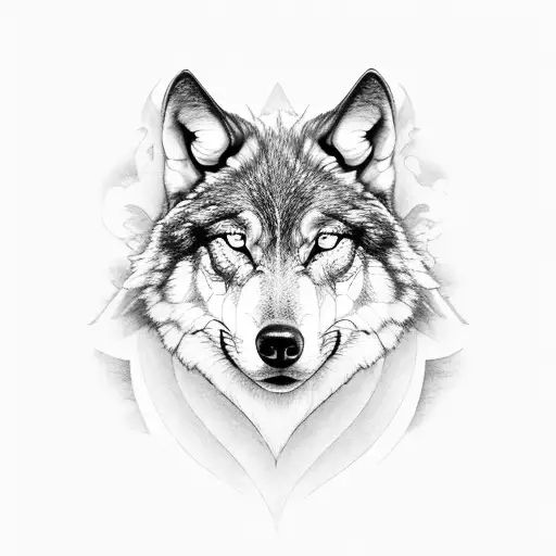 good wolf bad wolf  tattoo design idea
