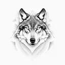 good wolf bad wolf  tattoo design idea