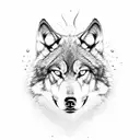 good wolf bad wolf  tattoo design idea