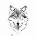 good wolf bad wolf  tattoo design idea