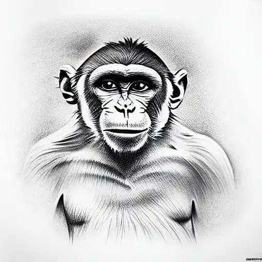 monkey tattoo design idea