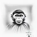 monkey tattoo design idea