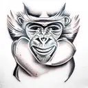 monkey tattoo design idea