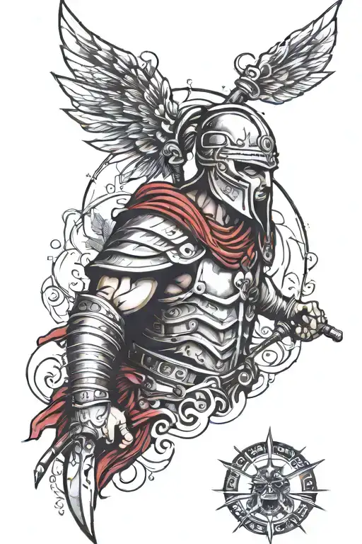 sparta warrior tattoo design idea