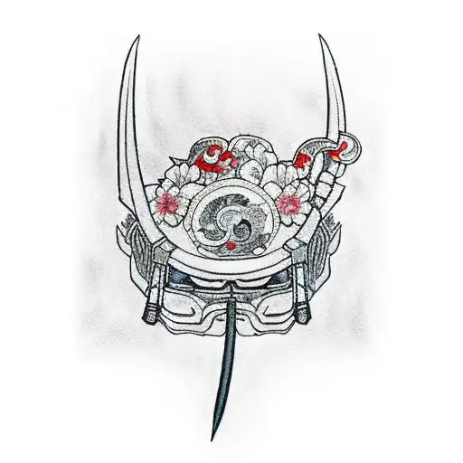 Dibuja una katana japonesa con un diseño único y detallado, que refleje la elegancia y la precisión de este arma tradici tattoo design idea