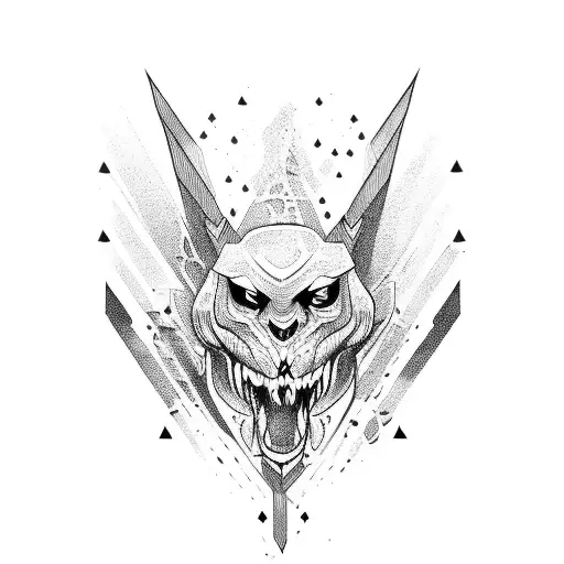 color castle tattoo design idea