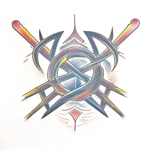 God is greater than the highs and lows with thorns tattoo design idea