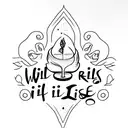 "i will still rise" write with a minimal font tattoo design idea
