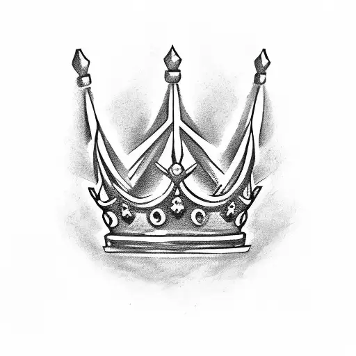 Handwriting word "Bita" with a crown on 'B' tattoo design idea
